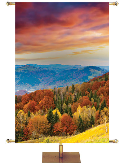 Custom Banner Memories of Autumn Be Still And Know That I Am God - Custom Fall Banners - PraiseBanners