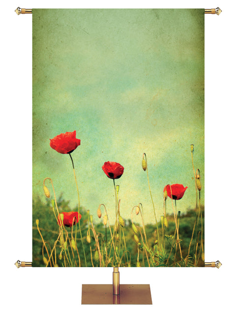 Red Poppies Custom Banner - Custom Easter Banners - PraiseBanners