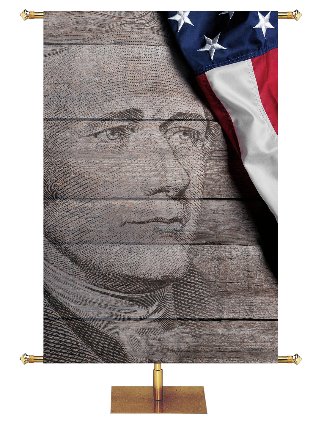 Custom Patriotic Banner Alexander Hamilton Background - Custom Patriotic Banners - PraiseBanners