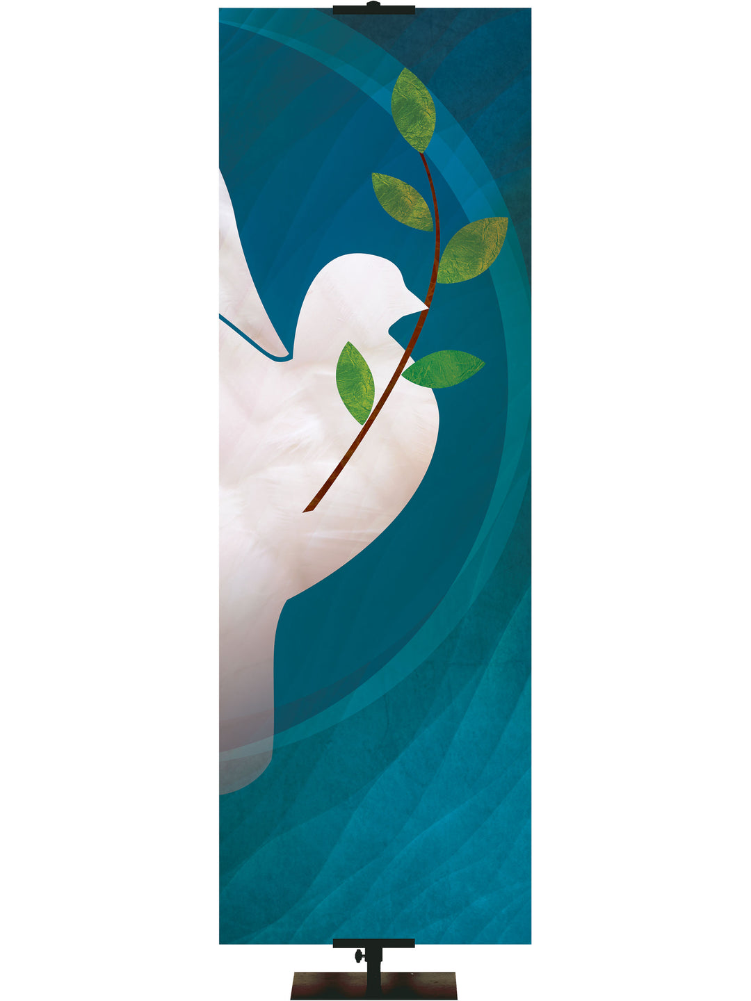 Peace In Christ Custom Banner Dove with Olive Branch 1 Left - Custom Banners - PraiseBanners