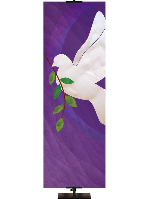 Peace In Christ Custom Banner Dove with Olive Branch 2 Right - Custom Banners - PraiseBanners
