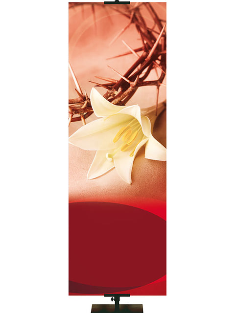 Custom Easter Passion Banner Crown of Thorns and Lily - Custom Easter Banners - PraiseBanners