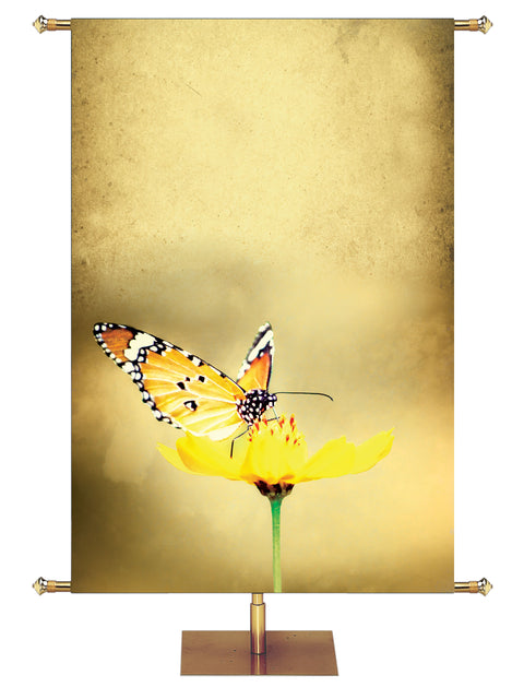 Butterfly & Flower Custom Banner - Custom Easter Banners - PraiseBanners