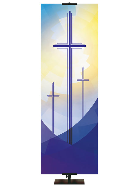 Custom Enduring Symbols of Easter Banner Cross Right