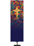 Stained Glass Star Custom Banner - Custom Liturgical Banners - PraiseBanners