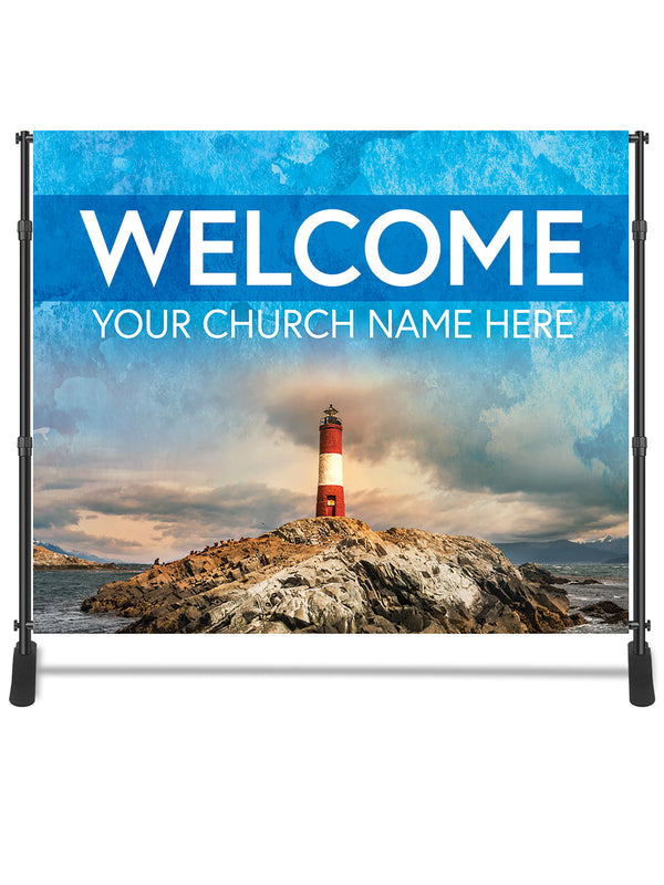 Custom Backdrop Lighthouse - Welcome