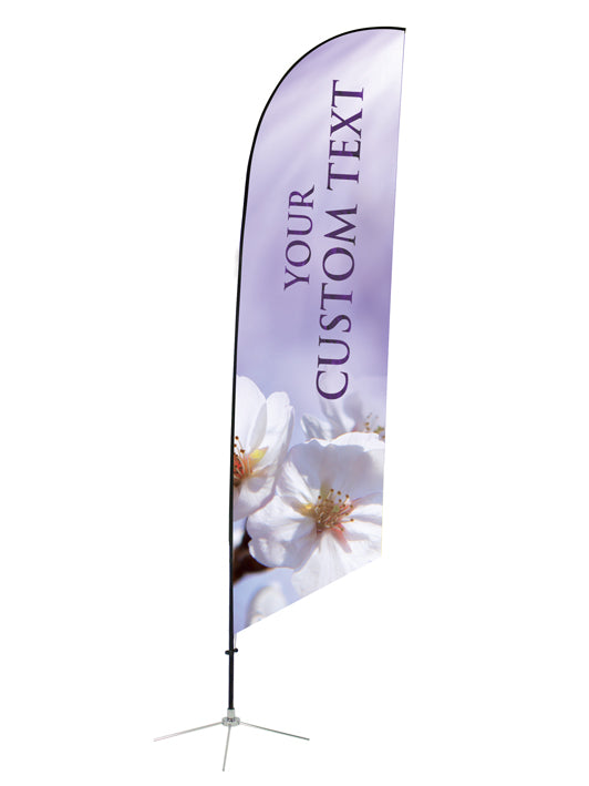 Custom Angled Feather Flag - SSP Flower Design