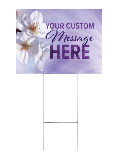 Custom Yard Signs - SSP Flower Design - Set of 10