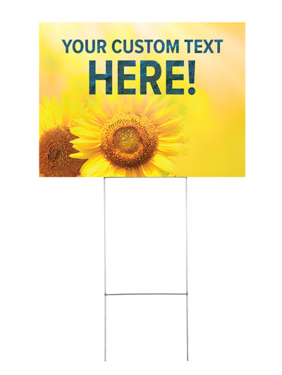 Custom Yard Signs - SSP Sunflower Design - Set of 10