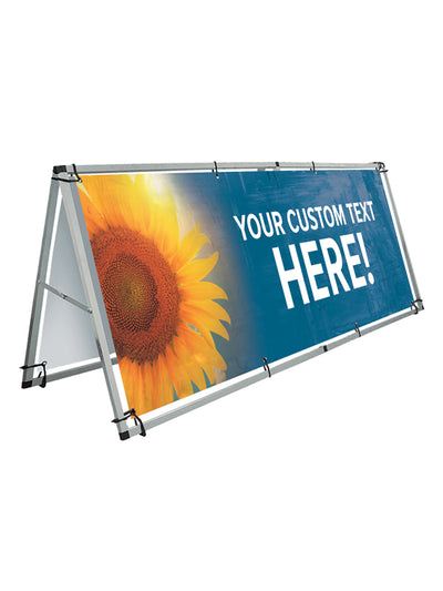 Custom Large Outdoor A-Frame and Vinyl Banner Set - SWK Sunflower Design