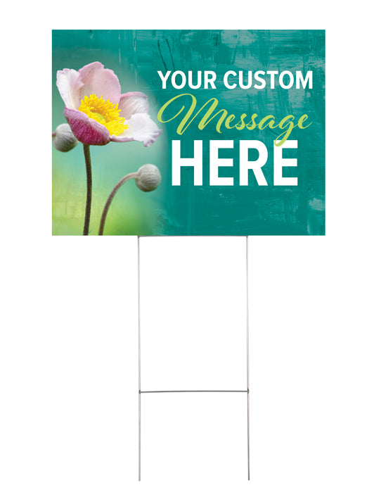Custom Yard Signs - SWK Butterfly and Bloom Design - Set of 10