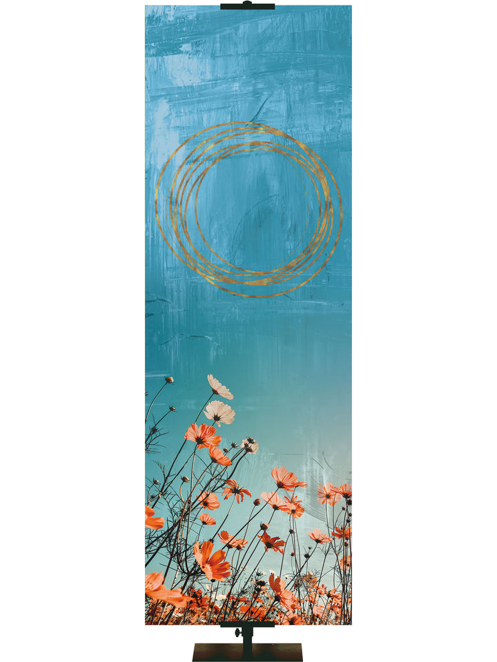 Spring Awakenings Cosmos Flowers Custom Banner - Custom Easter Banners - PraiseBanners