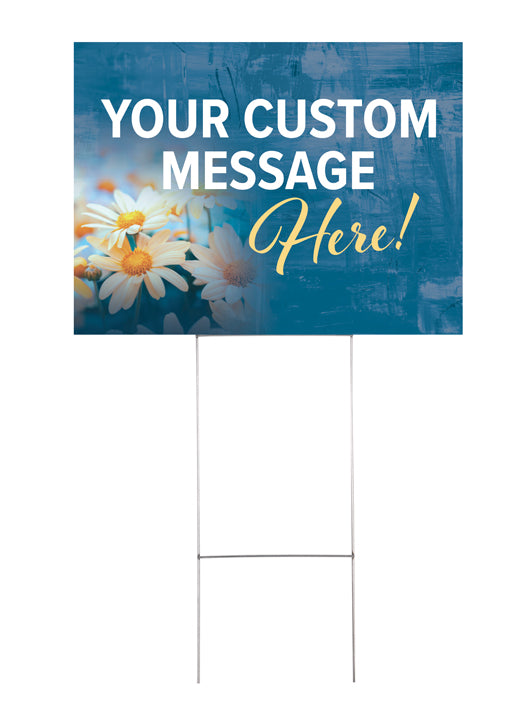 Custom Yard Signs - SWK Daisies Design - Set of 10