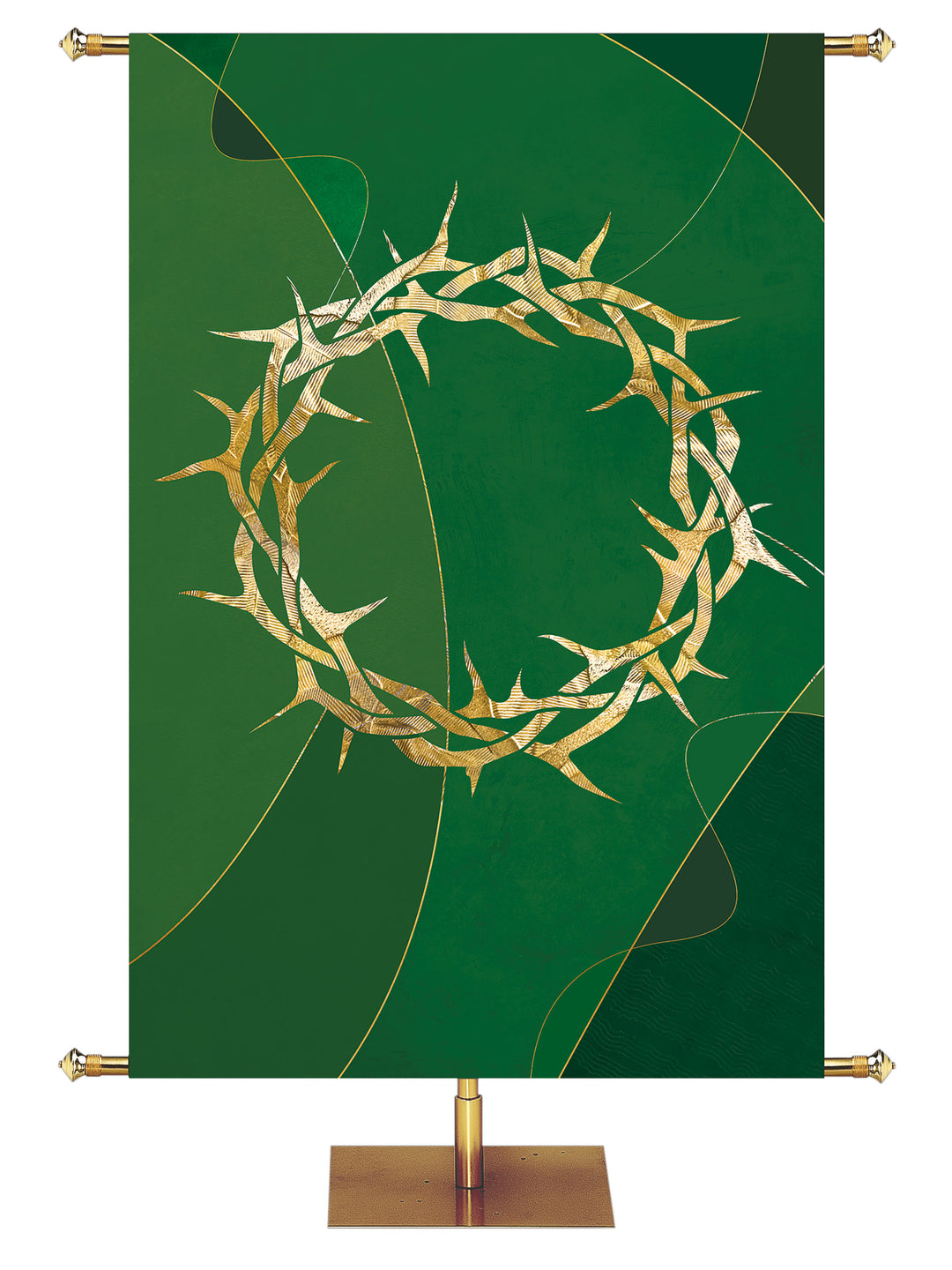 Symbols of Worship Custom Banner Crown of Thorns in Blue, Green, Purple and Red