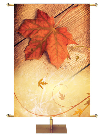 Custom Banner Majestic Autumn Enter His Gates - Custom Fall Banners - PraiseBanners