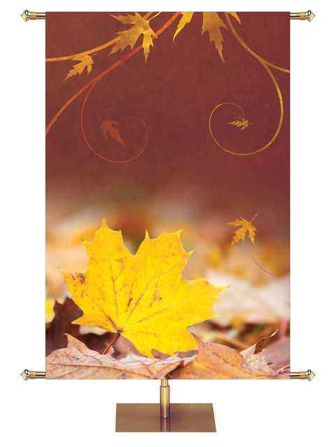 Custom Banner Majestic Autumn My Grace is Sufficient - Custom Fall Banners - PraiseBanners