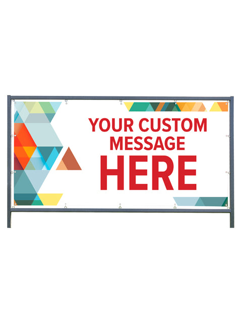 Custom Outdoor Banner with Frame Display - Dynamic Word