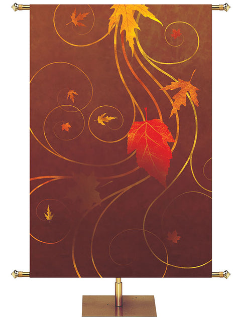 Custom Banner Shimmering Autumn And His Courts With Praise - Custom Fall Banners - PraiseBanners