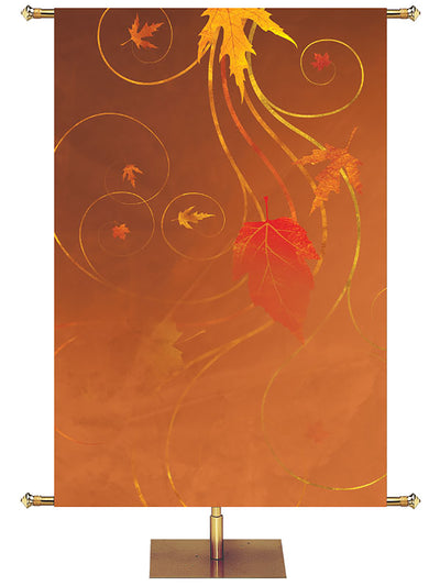 Custom Banner Shimmering Autumn Be Still and Know That I Am God - Custom Fall Banners - PraiseBanners