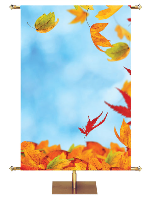 Custom Banner Contemporary Thanksgiving His Courts with Praise Design 1 - Custom Fall Banners - PraiseBanners