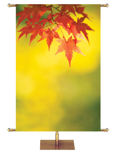 Golden Yellow and Red Leaves Banners