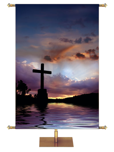 Cross & Sunset Custom Banner - Custom Easter Banners - PraiseBanners