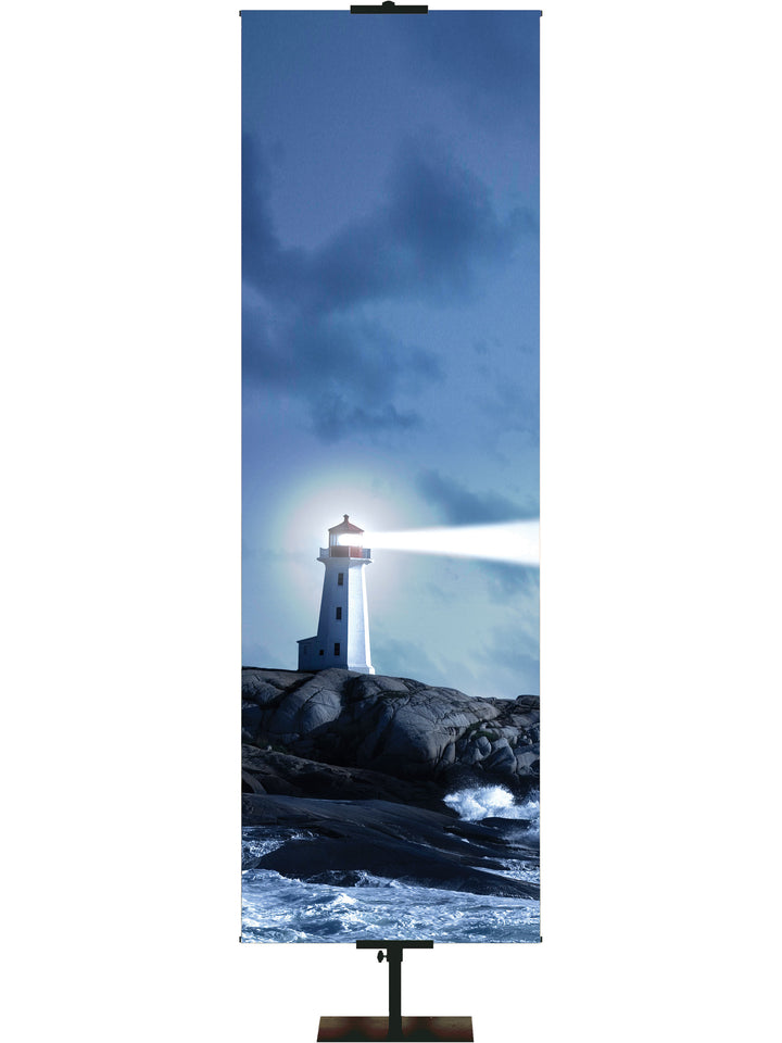 Custom Lighthouse Banner Words of Hope - Custom Year Round Banners - PraiseBanners