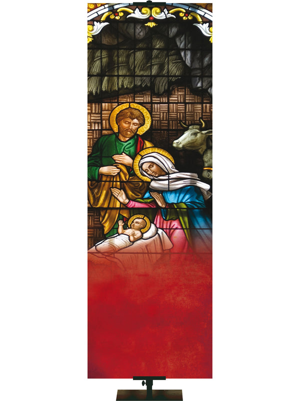 Banner personalizado de vidrieras navideñas Cristo el Señor