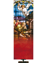Custom Stained Glass Nativity IV - Custom Christmas Banners - PraiseBanners
