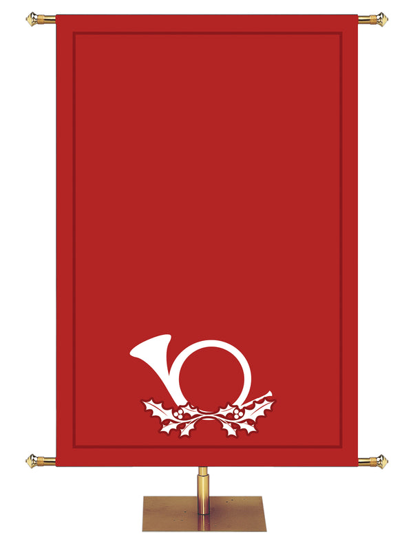 Banner personalizado con cuerno en rojo