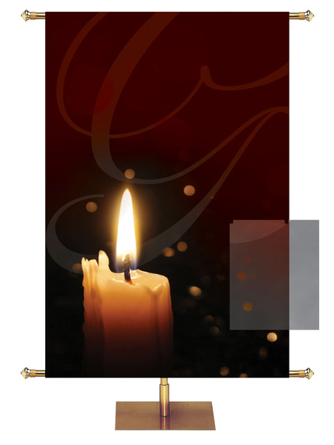 Custom Light of Christmas Candle 1 - Custom Christmas Banners - PraiseBanners