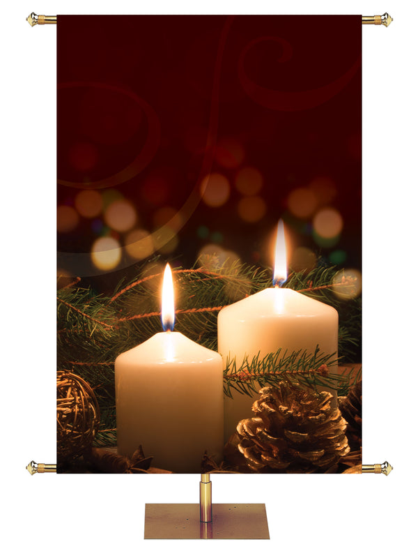 Banner personalizado Luz de Navidad Paz en la Tierra