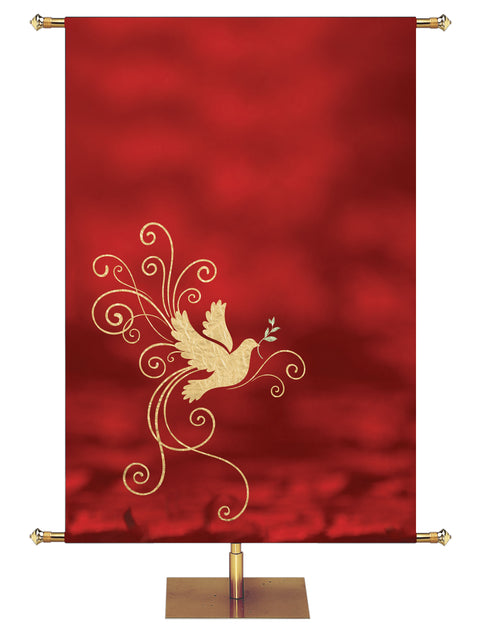 Custom Christmas Foil Dove Banner-Left - Custom Christmas Banners - PraiseBanners