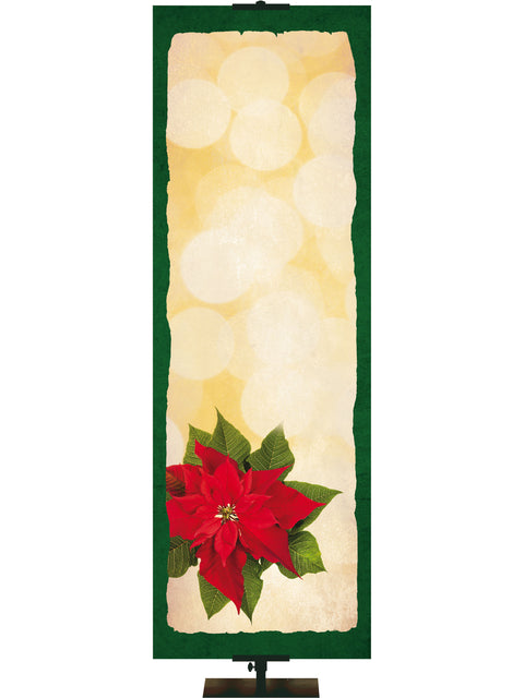 Custom Christmas Poinsettia Banner - Custom Christmas Banners - PraiseBanners