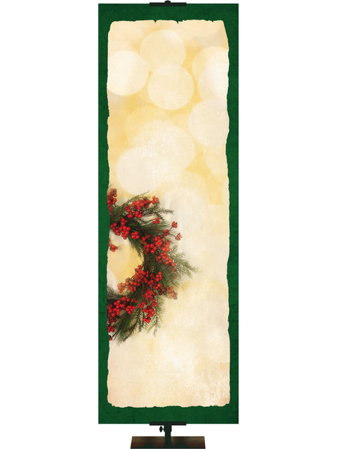 Custom Christmas Wreath Banner - Custom Christmas Banners - PraiseBanners
