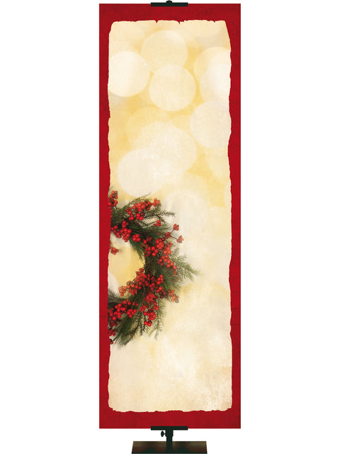 Custom Christmas Wreath Banner - Custom Christmas Banners - PraiseBanners
