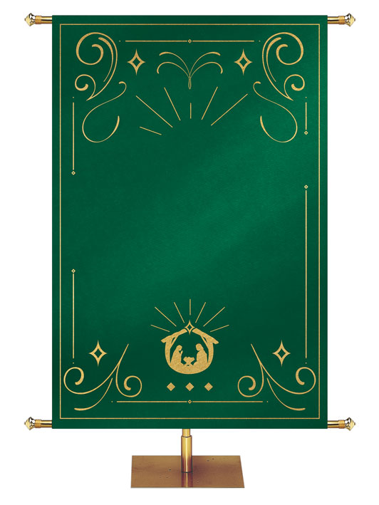 Custom Banner Shimmering Christmas He is Christ the Lord