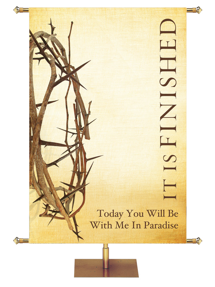 Easter Linen It Is Finished - Easter Banners - PraiseBanners