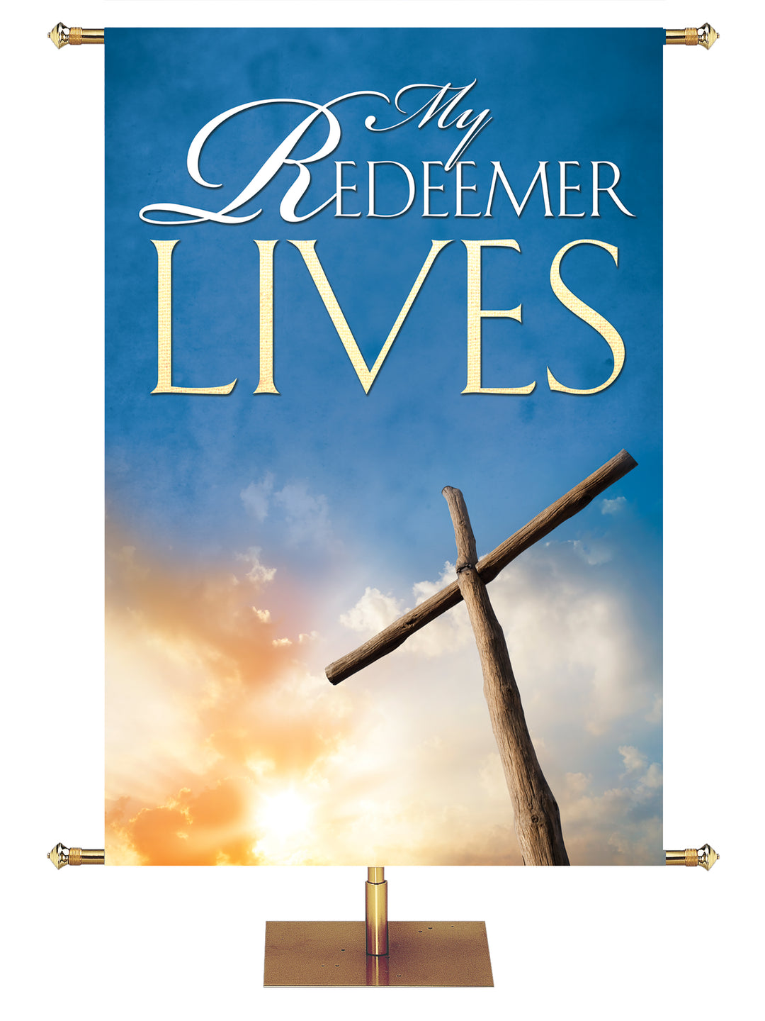 The Living Christ My Redeemer Lives - Easter Banners - PraiseBanners
