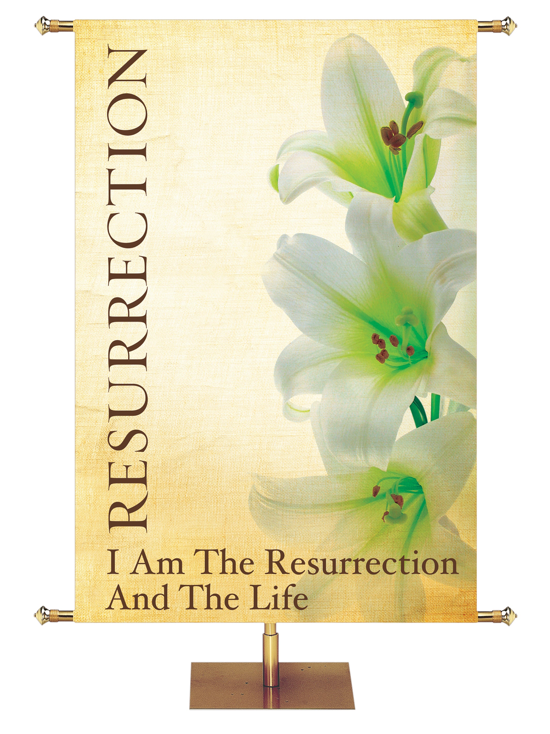 Resurrection Program Banner Easter Linen Banner Resurrection