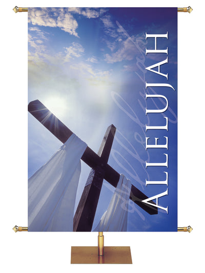 Alleluia Spanish Colors of Easter with Heavenly Cross with Cloth (left)