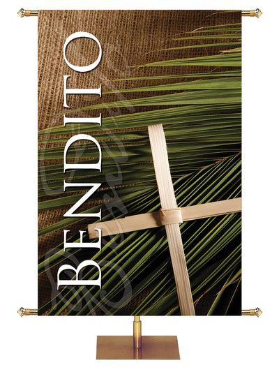 Blessed Spanish Colors of Easter with Cross on Palm Leaf (right)