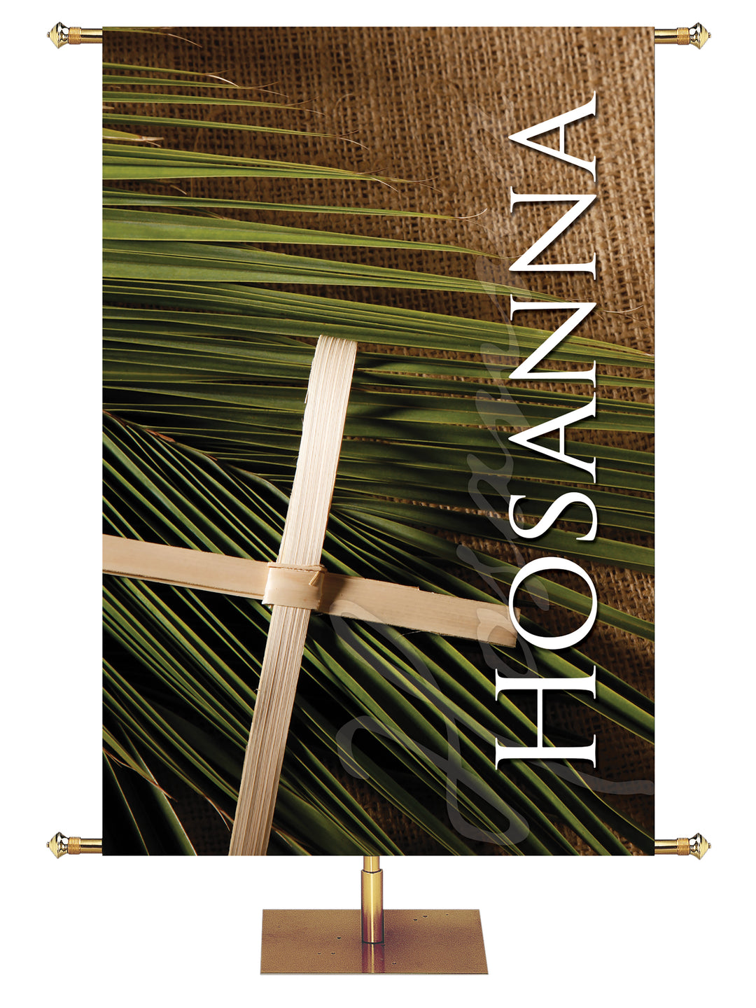 Hosanna Spanish Colors of Easter with Cross on Palm Leaf (left)