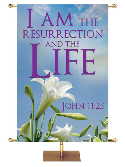 Contemporary Easter I Am the Resurrection - Easter Banners - PraiseBanners