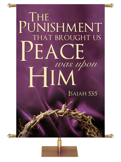 Contemporary Easter Peace Was Upon Him - Easter Banners - PraiseBanners