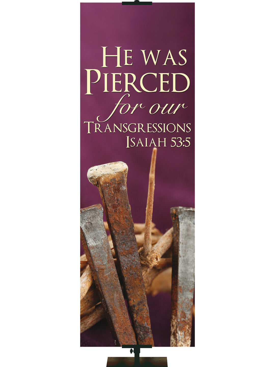 Contemporary Easter He Was Pierced - Easter Banners - PraiseBanners