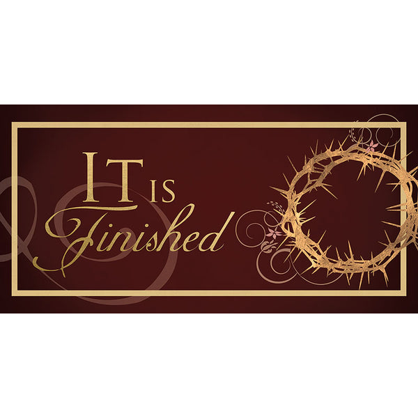 Easter Faux Foil Horizontal Banner It is Finished