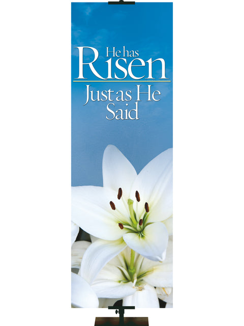Joyous Easter He Has Risen Just As He Said - Easter Banners - PraiseBanners