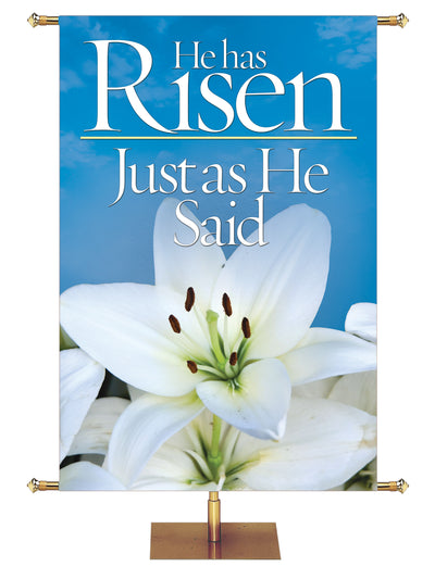 Joyous Easter He Has Risen Just As He Said - Easter Banners - PraiseBanners