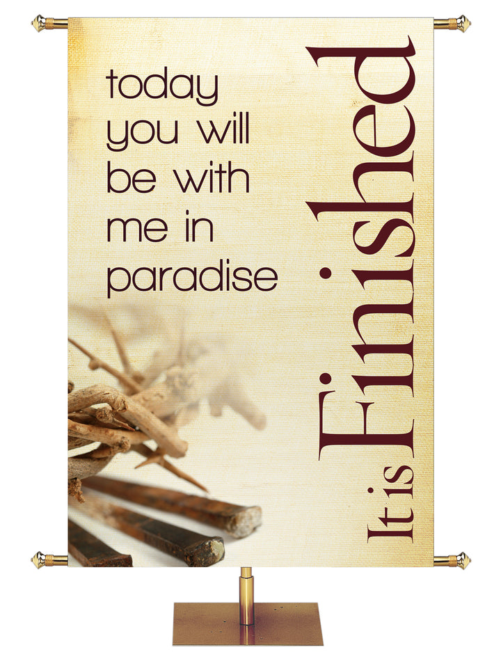 Rustic Easter It Is Finished - Easter Banners - PraiseBanners
